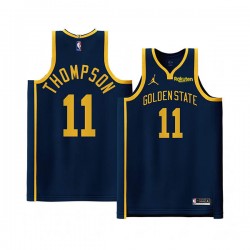 Golden State Warriors Klay Thompson 11 Jordan 2022 2023 Statement Edition Navy NBA Jersey Swingman