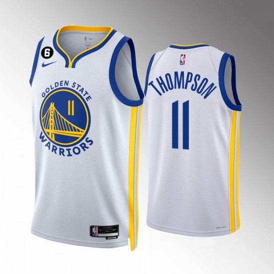 Golden State Warriors Klay Thompson 11 Nike 2022 2023 Association Edition White NBA Jersey Swingman