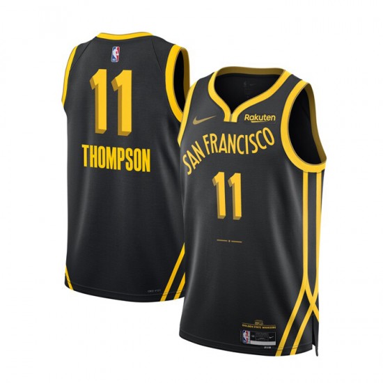 Golden State Warriors Klay Thompson 11 Nike 2023 2024 City Edition Black NBA Jersey Swingman