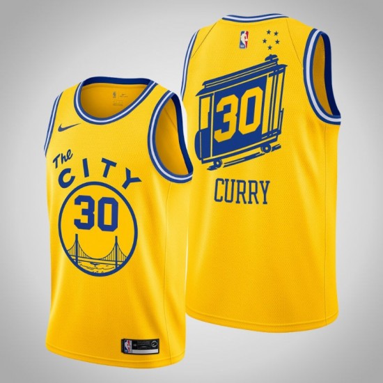 Golden State Warriors Stephen Curry 30 Nike 2019 2020 Hardwood Classics NBA Jersey Swingman