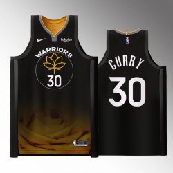 Golden State Warriors Stephen Curry 30 Nike 2022 2023 City Edition Black NBA Jersey Swingman