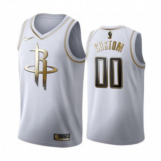 Houston Rockets Custom Nike 2019 2020 Golden Edition White NBA Jersey Swingman