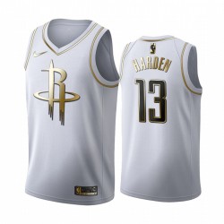 Houston Rockets James Harden 13 Nike 2019 2020 Golden Edition White NBA Jersey Swingman