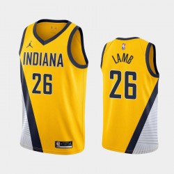 Indiana Pacers Jeremy Lamb 26 2020 2021 Jordan Brand Statement Edition NBA Jersey Swingman