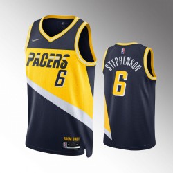 Indiana Pacers Lance Stephenson 6 Nike 2022 2023 City Edition Navy NBA Jersey Swingman