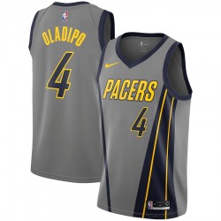 Indiana Pacers Victor Oladipo 4 2018 2019 Nike City Edition Gray NBA Jersey Swingman