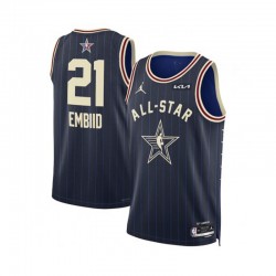 Joel Embiid 23 Jordan 2024 All Star Blue NBA Jersey Swingman