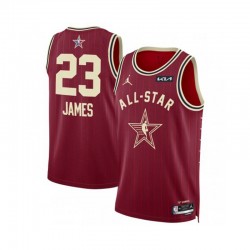 LeBron James 23 Jordan 2024 All Star Red NBA Jersey Swingman