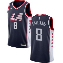 Los Angeles Clippers Danilo Gallinari 8 2018 2019 Nike City Edition Navy NBA Jersey Swingman