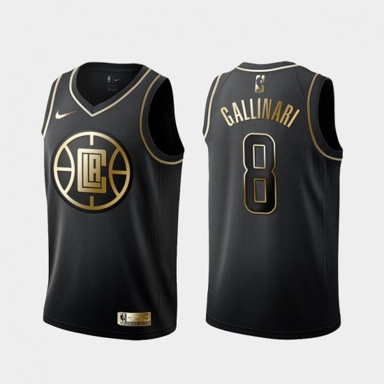 Los Angeles Clippers Danilo Gallinari 8 Nike Golden Edition Black NBA Jersey Swingman