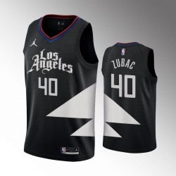 Los Angeles Clippers Ivica Zubac 40 Jordan 2022 2023 Statement Edition Black NBA Jersey Swingman