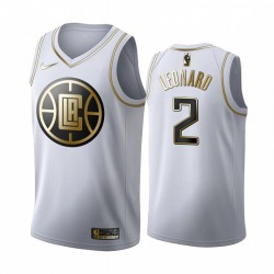 Los Angeles Clippers Kawhi Leonard 2 Nike 2019 2020 Golden Edition White NBA Jersey Swingman