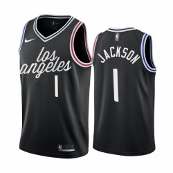 Los Angeles Clippers Reggie Jackson 1 Nike 2022 2023 City Edition Black NBA Jersey Swingman