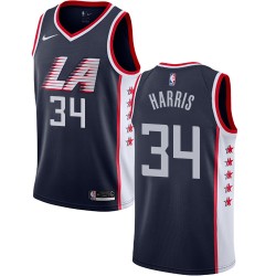 Los Angeles Clippers Tobias Harris 34 2018 2019 Nike City Edition Navy NBA Jersey Swingman