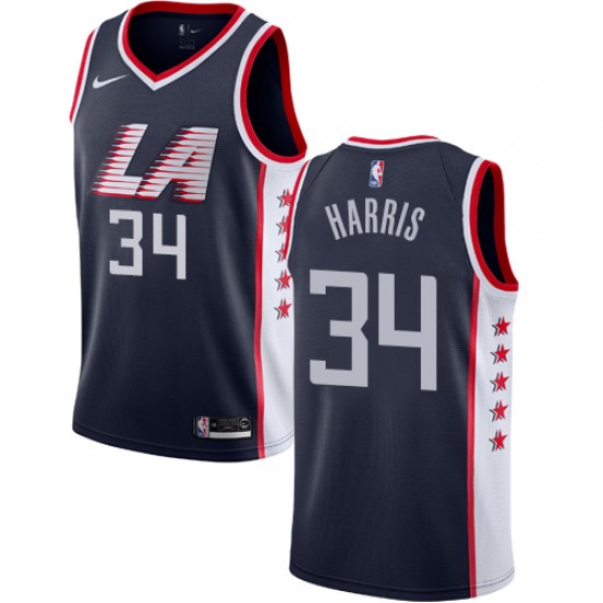 Los Angeles Clippers Tobias Harris 34 2018 2019 Nike City Edition Navy NBA Jersey Swingman