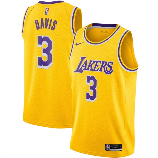 Los Angeles Lakers Anthony Davis 3 2020 2021 Nike Icon Edition NBA Jersey Swingman