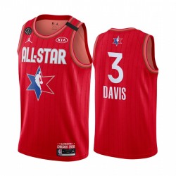 Los Angeles Lakers Anthony Davis 3 2020 All Star Jordan Brand Red NBA Jersey Swingman