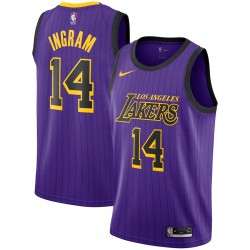 Los Angeles Lakers Brandon Ingram 14 2018 2019 Nike City Edition Purple NBA Jersey Swingman