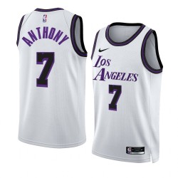 Los Angeles Lakers Carmelo Anthony 7 Nike 2022 2023 City Edition White NBA Jersey Swingman