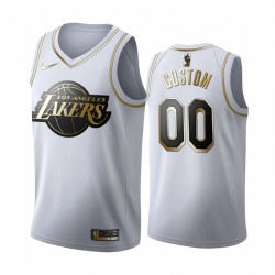 Los Angeles Lakers Custom Nike 2019 2020 Golden Edition White NBA Jersey Swingman