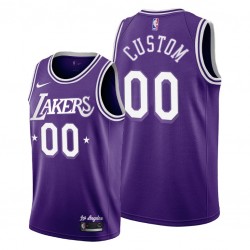 Los Angeles Lakers Custom Nike 2021 2022 City Edition Throwback 60s NBA Jersey Swingman