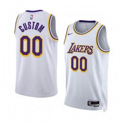 Los Angeles Lakers Custom Nike 2022 2023 Association Edition White NBA Jersey Swingman