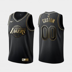 Los Angeles Lakers Custom Nike Golden Edition Black NBA Jersey Swingman