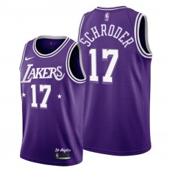 Los Angeles Lakers Dennis Schroder 17 Nike 2021 2022 City Edition Throwback 60s NBA Jersey Swingman