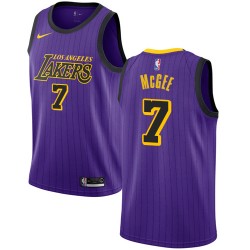 Los Angeles Lakers JaVale McGee 7 2018 2019 Nike City Edition Purple NBA Jersey Swingman