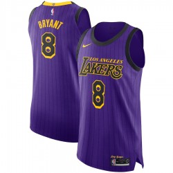 Los Angeles Lakers Kobe Bryant 8 2018 2019 Nike City Edition Purple NBA Jersey Swingman