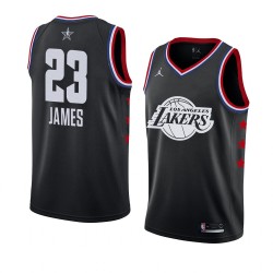 Los Angeles Lakers LeBron James 23 2019 All Star Jordan Brand Black NBA Jersey Swingman