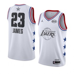 Los Angeles Lakers LeBron James 23 2019 All Star Jordan Brand White NBA Jersey Swingman