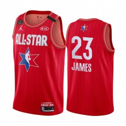 Los Angeles Lakers LeBron James 23 2020 All Star Jordan Brand Red NBA Jersey Swingman