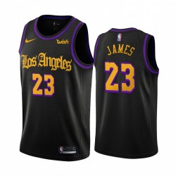 Los Angeles Lakers LeBron James 23 Nike 2019 2020 City Creative NBA Jersey Swingman