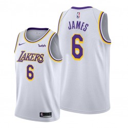 Los Angeles Lakers LeBron James 6 Nike 2021 2022 Association Edition NBA Jersey Swingman