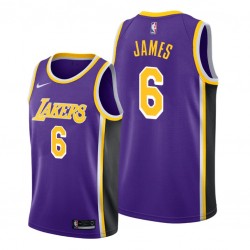 Los Angeles Lakers LeBron James 6 Nike 2021 2022 Statement Edition NBA Jersey Swingman