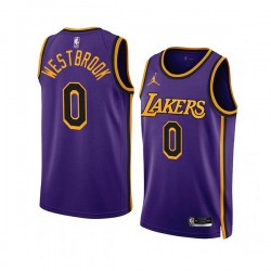 Los Angeles Lakers Russell Westbrook Jordan 2022 2023 Statement Edition Purple NBA Jersey Swingman