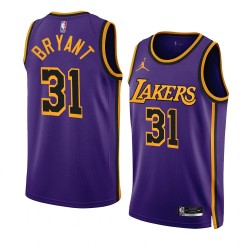 Los Angeles Lakers Thomas Bryant 31 Jordan 2022 2023 Statement Edition Purple NBA Jersey Swingman