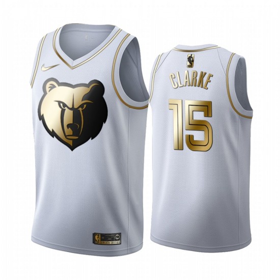 Memphis Grizzlies Brandon Clarke 15 Nike 2019 2020 Golden Edition White NBA Jersey Swingman