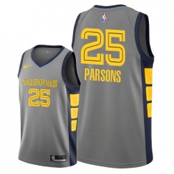 Memphis Grizzlies Chandler Parsons 25 2018 2019 Nike City Edition Gray NBA Jersey Swingman