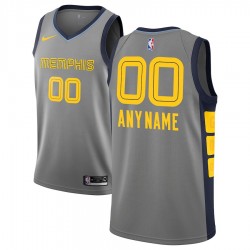 Memphis Grizzlies Custom 2018 2019 Nike City Edition Gray NBA Jersey Swingman