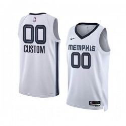 Memphis Grizzlies Custom Nike 2022 2023 Association Edition White NBA Jersey Swingman