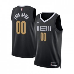 Memphis Grizzlies Custom Nike 2023 2024 City Edition Black NBA Jersey Swingman