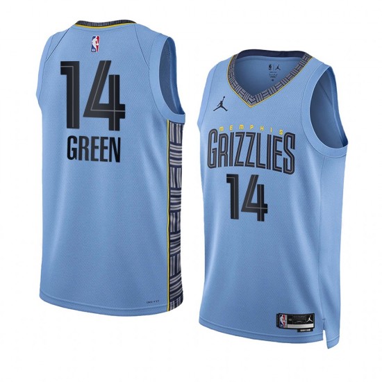 Memphis Grizzlies Danny Green 14 Jordan 2022 2023 Statement Edition Blue NBA Jersey Swingman