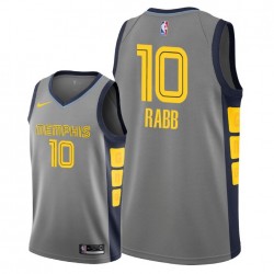 Memphis Grizzlies Ivan Rabb 10 2018 2019 Nike City Edition Gray NBA Jersey Swingman