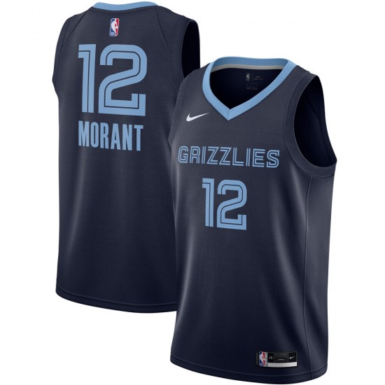 Memphis Grizzlies Ja Morant 12 2020 2021 Nike Icon Edition NBA Jersey Swingman