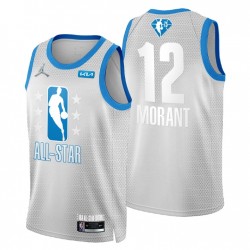 Memphis Grizzlies Ja Morant 12 2022 All Star Jordan Brand Gray NBA Jersey Swingman
