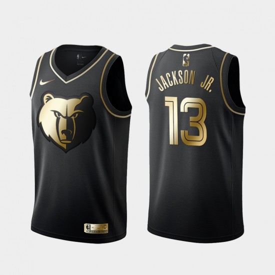 Memphis Grizzlies Jaren Jackson Jr. 13 Nike Golden Edition Black NBA Jersey Swingman