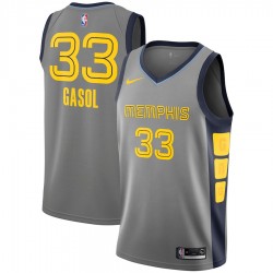 Memphis Grizzlies Marc Gasol 33 2018 2019 Nike City Edition Gray NBA Jersey Swingman