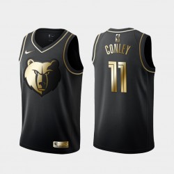 Memphis Grizzlies Mike Conley 11 Nike Golden Edition Black NBA Jersey Swingman